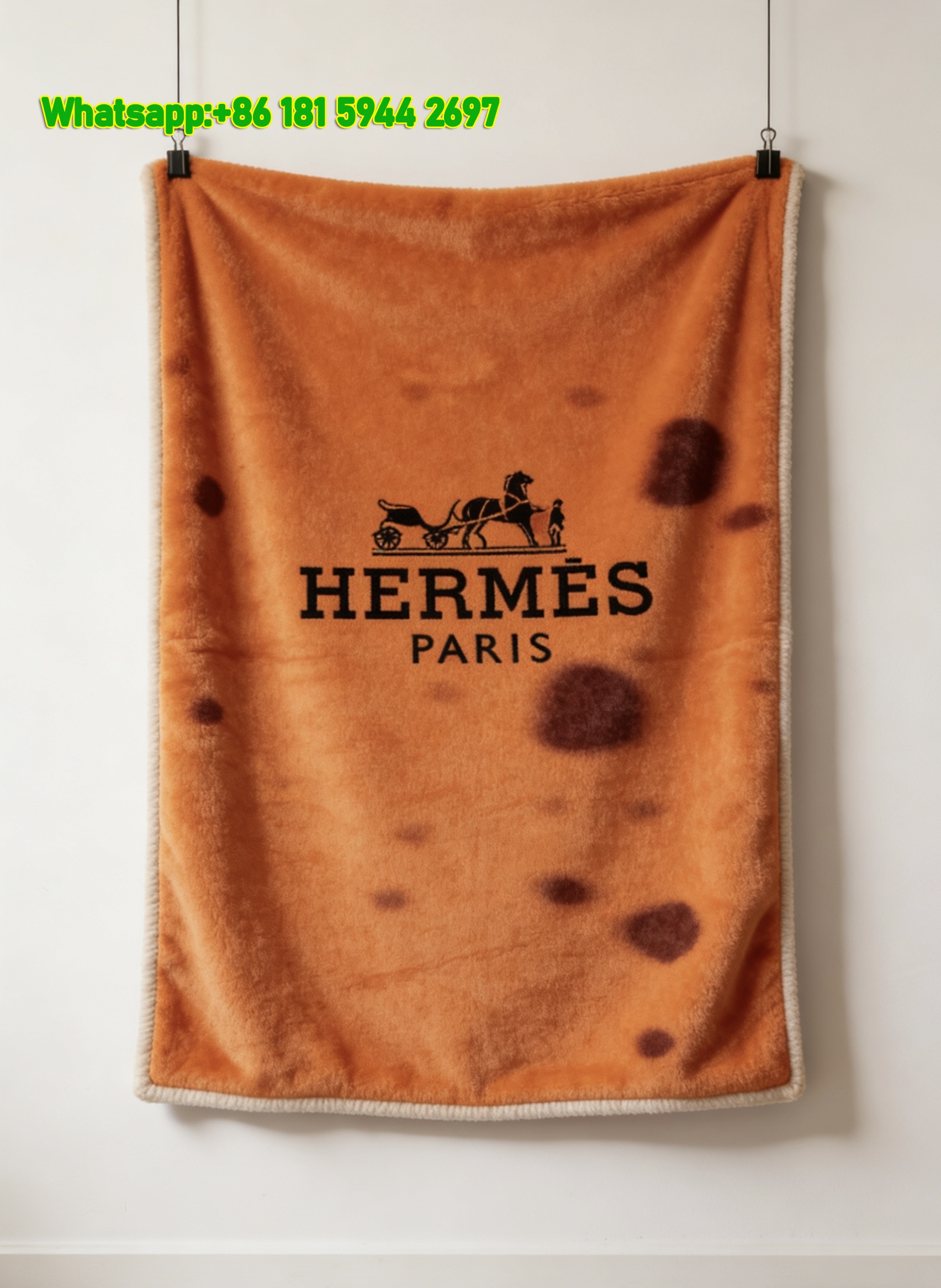 Hermes Abstract Art Flannel Throw Blanket IMG_5303